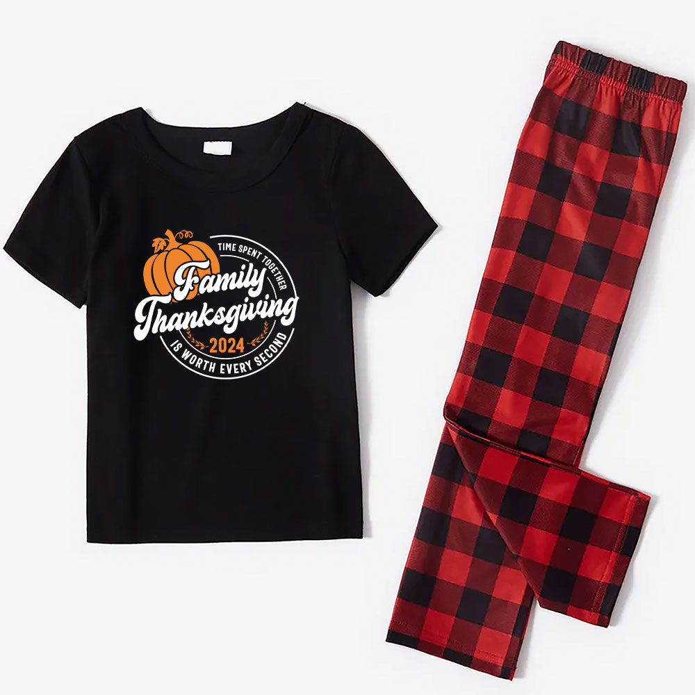 Pumpkin Thanksgiving Family Pajama Sets 2024 Short Sleeves Pumpkin Thanksgiving Family Pajama Sets 2024 Short Sleeves