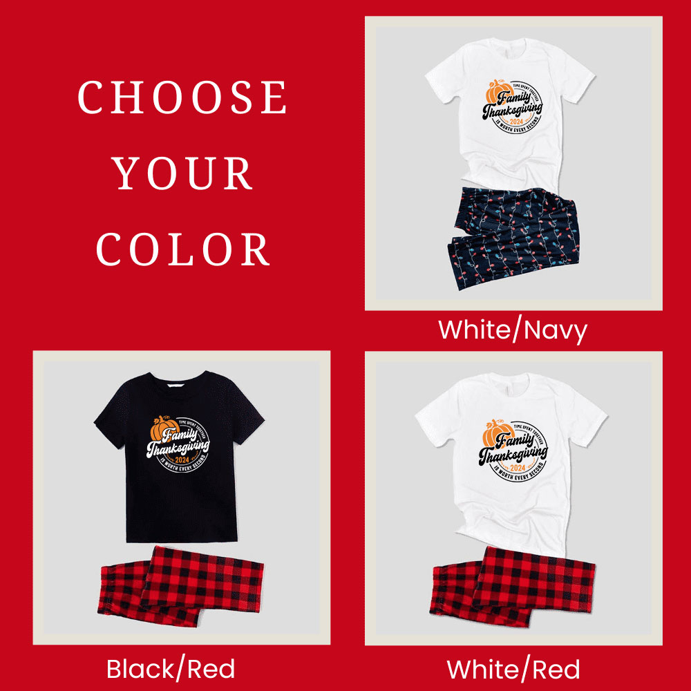 Pumpkin Thanksgiving Family Pajama Sets 2024 Short Sleeves Pumpkin Thanksgiving Family Pajama Sets 2024 Short Sleeves