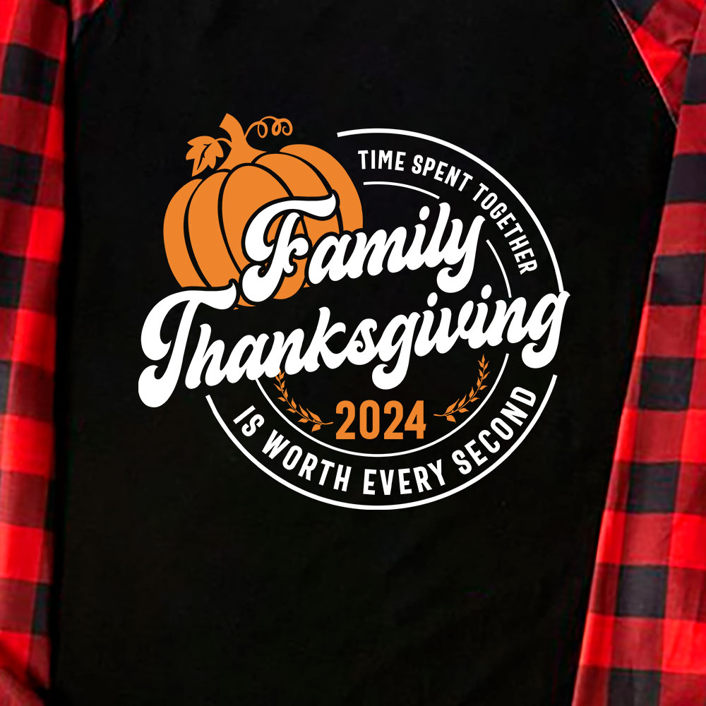 Festive Pumpkin Thanksgiving Pajamas For Family With Infant 2024 Festive Pumpkin Thanksgiving Pajamas For Family With Infant 2024