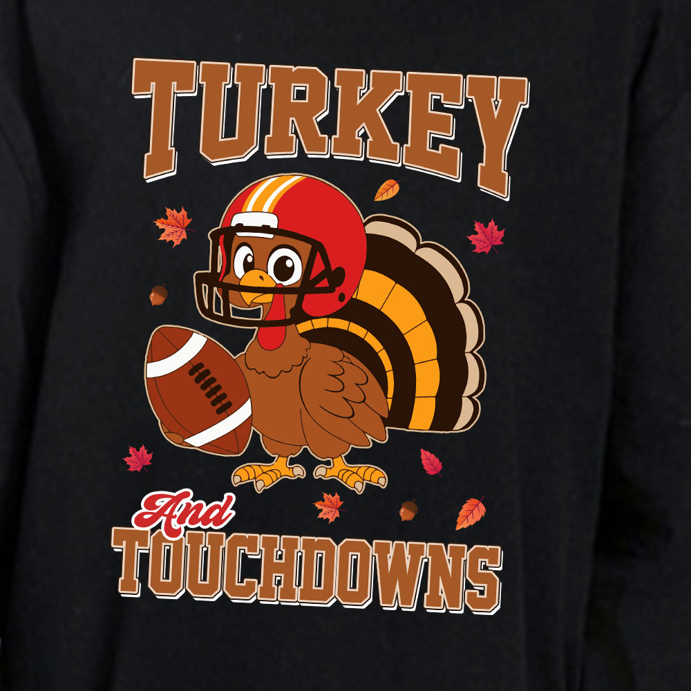 Funny Turkey Football Matching Pajamas For Thanksgiving Cotton Funny Turkey Football Matching Pajamas For Thanksgiving Cotton
