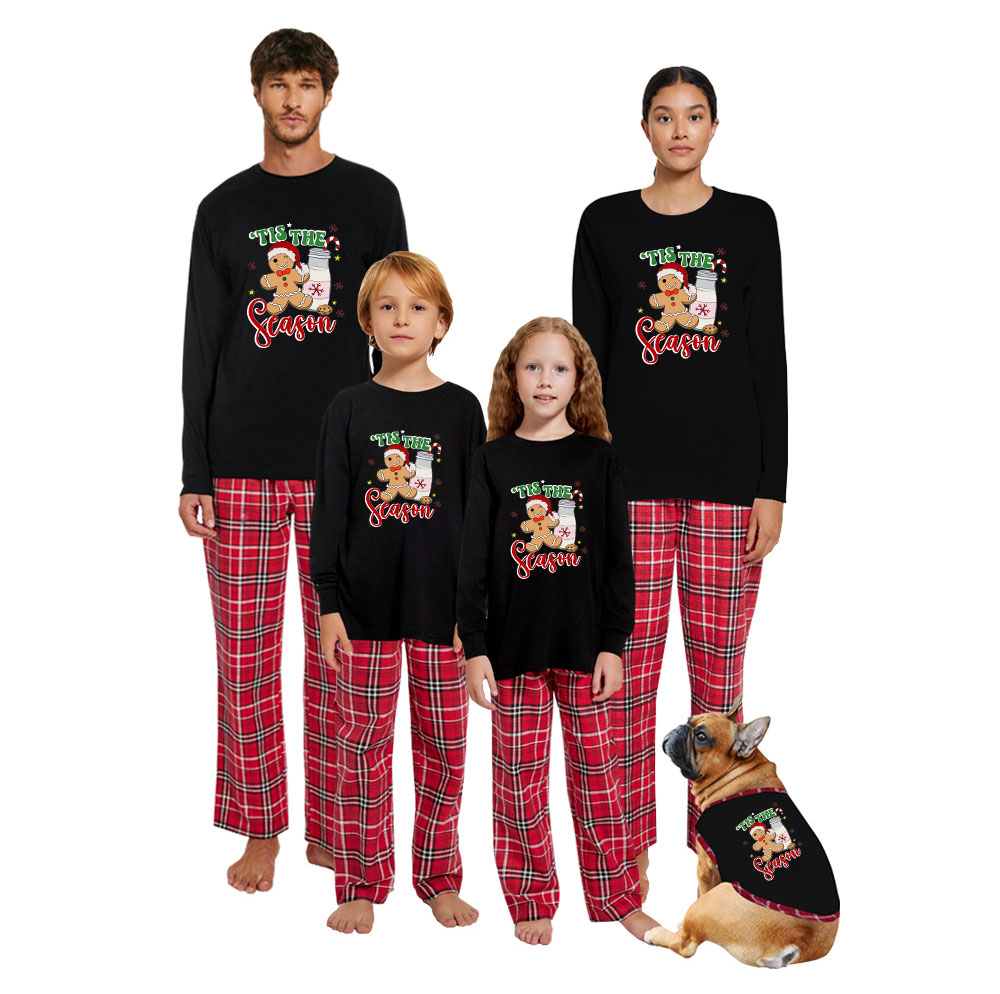 100 Percent Cotton Family Pajama Sets Gingerbread Tis The Season