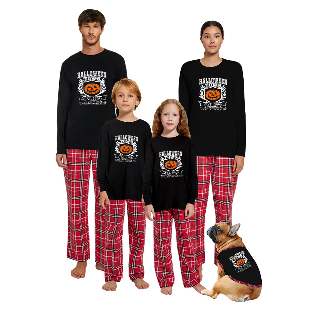 Halloween Town 100% Cotton Pajamas Set For Family Halloween Town 100% Cotton Pajamas Set For Family