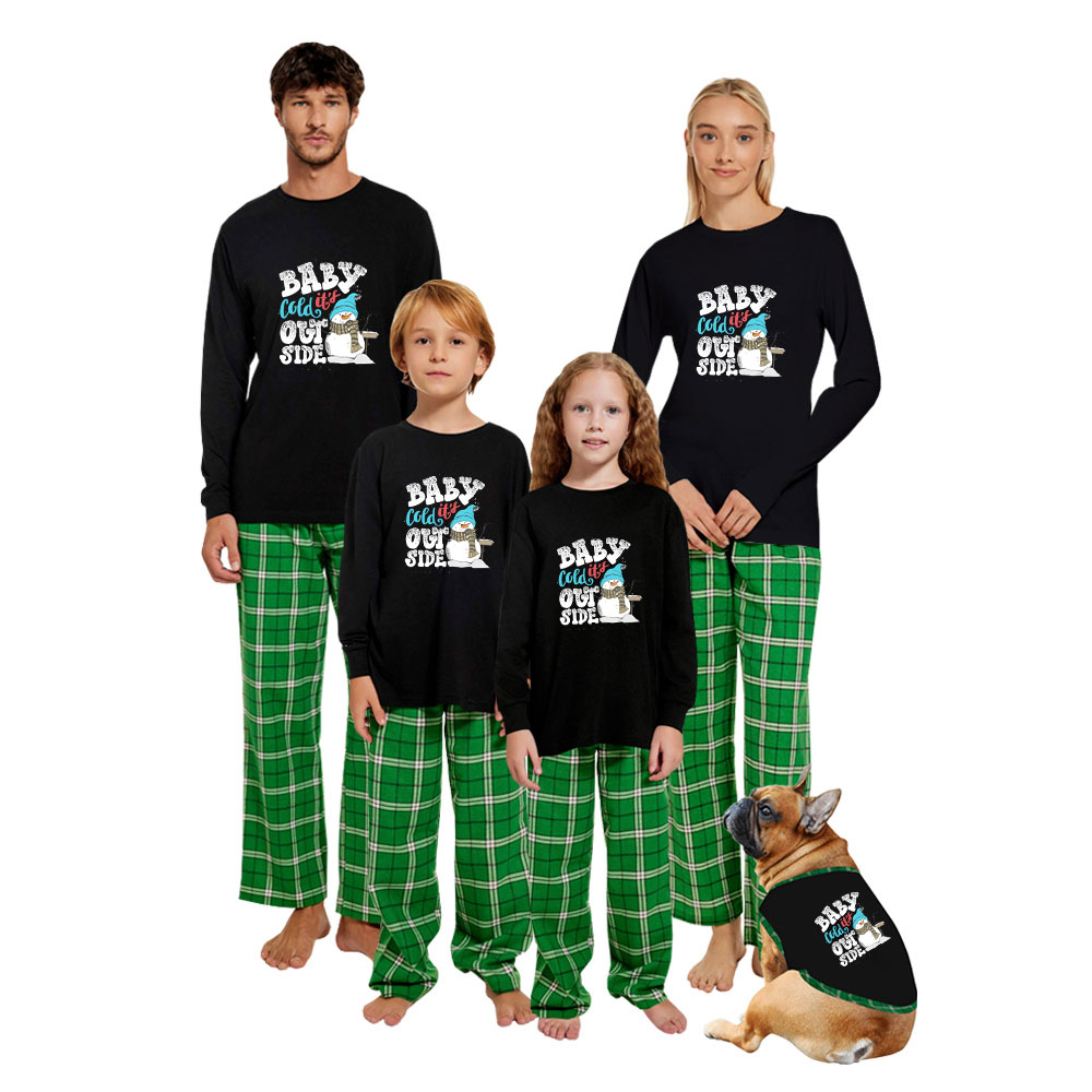 Festive Snowman 100 Percent Cotton Family Pajamas For Xmas Festive Snowman 100 Percent Cotton Family Pajamas For Xmas