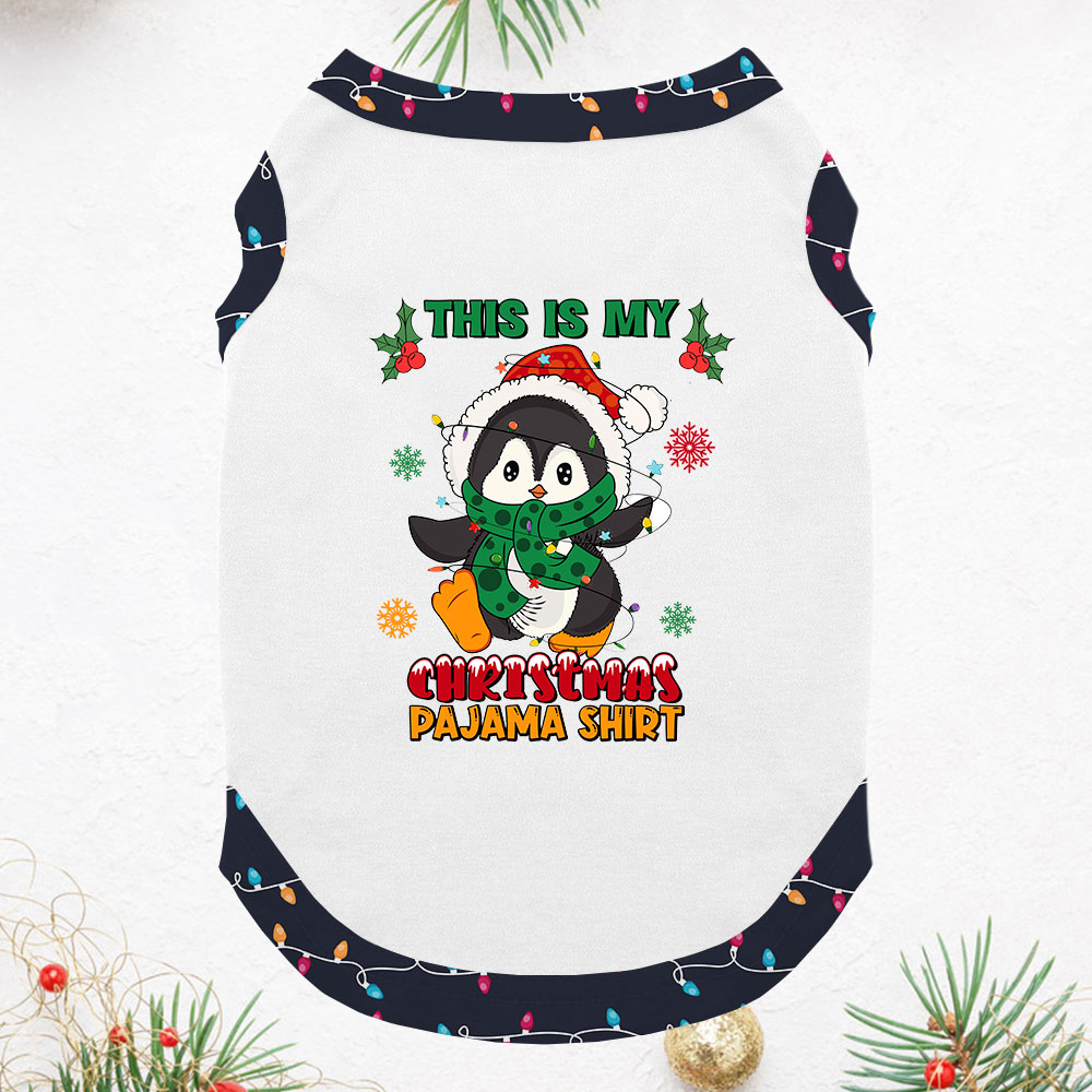 Cute Penguin Short Sleeves Christmas Pajamas For Adults and Kids