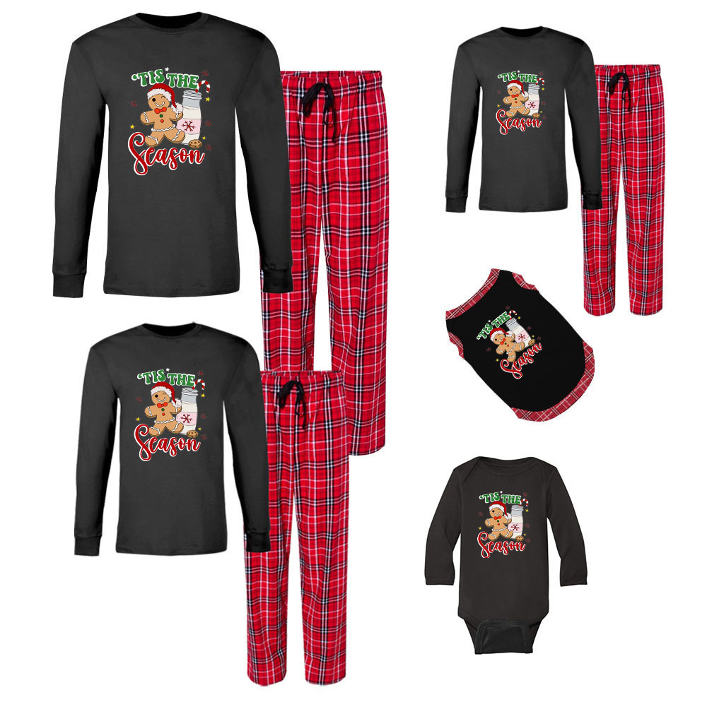 100 Percent Cotton Family Pajama Sets Gingerbread Tis The Season