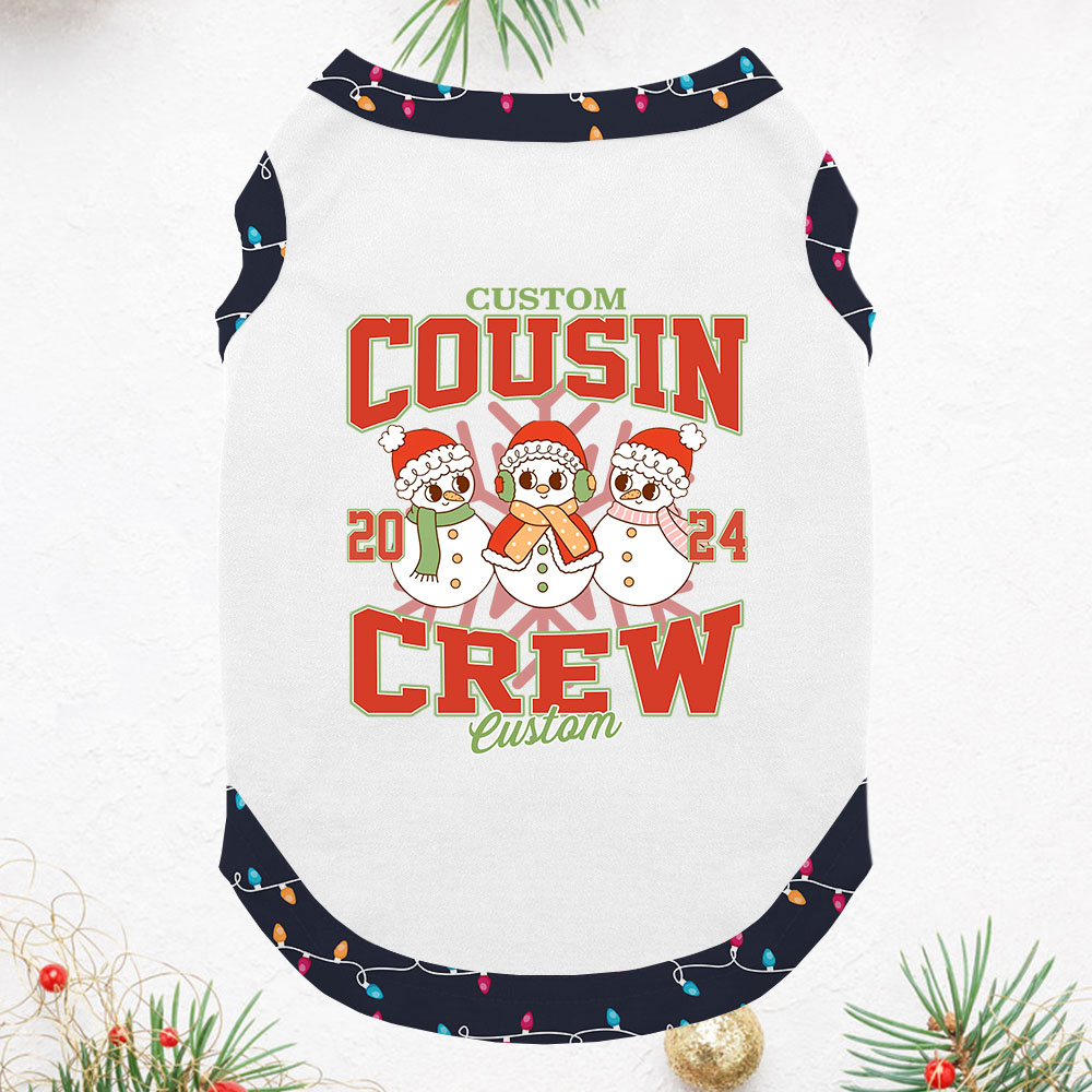 Snowman Cousin Crew Matching Christmas Pajama Sets 2024 Short Sleeve Snowman Cousin Crew Matching Christmas Pajama Sets 2024 Short Sleeve