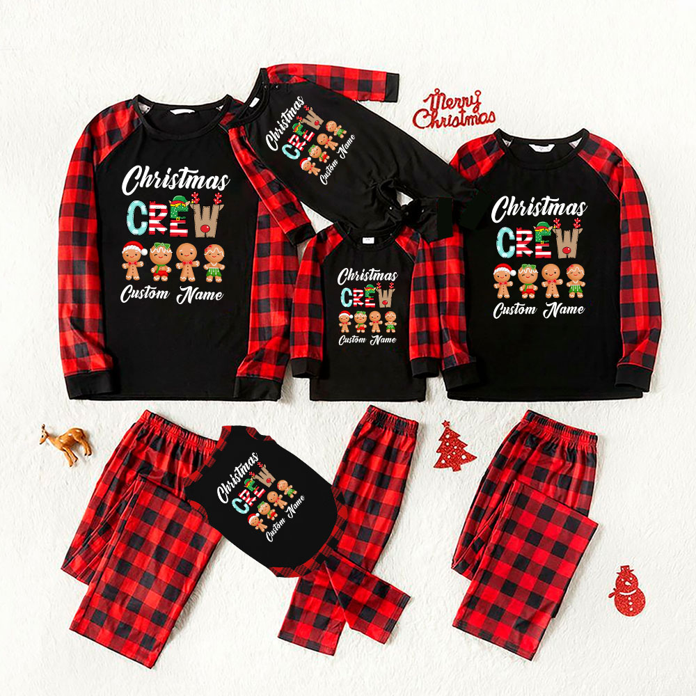 Gingerbread Cousin Crew Christmas Matching Pj's With Name Gingerbread Cousin Crew Christmas Matching Pj's With Name