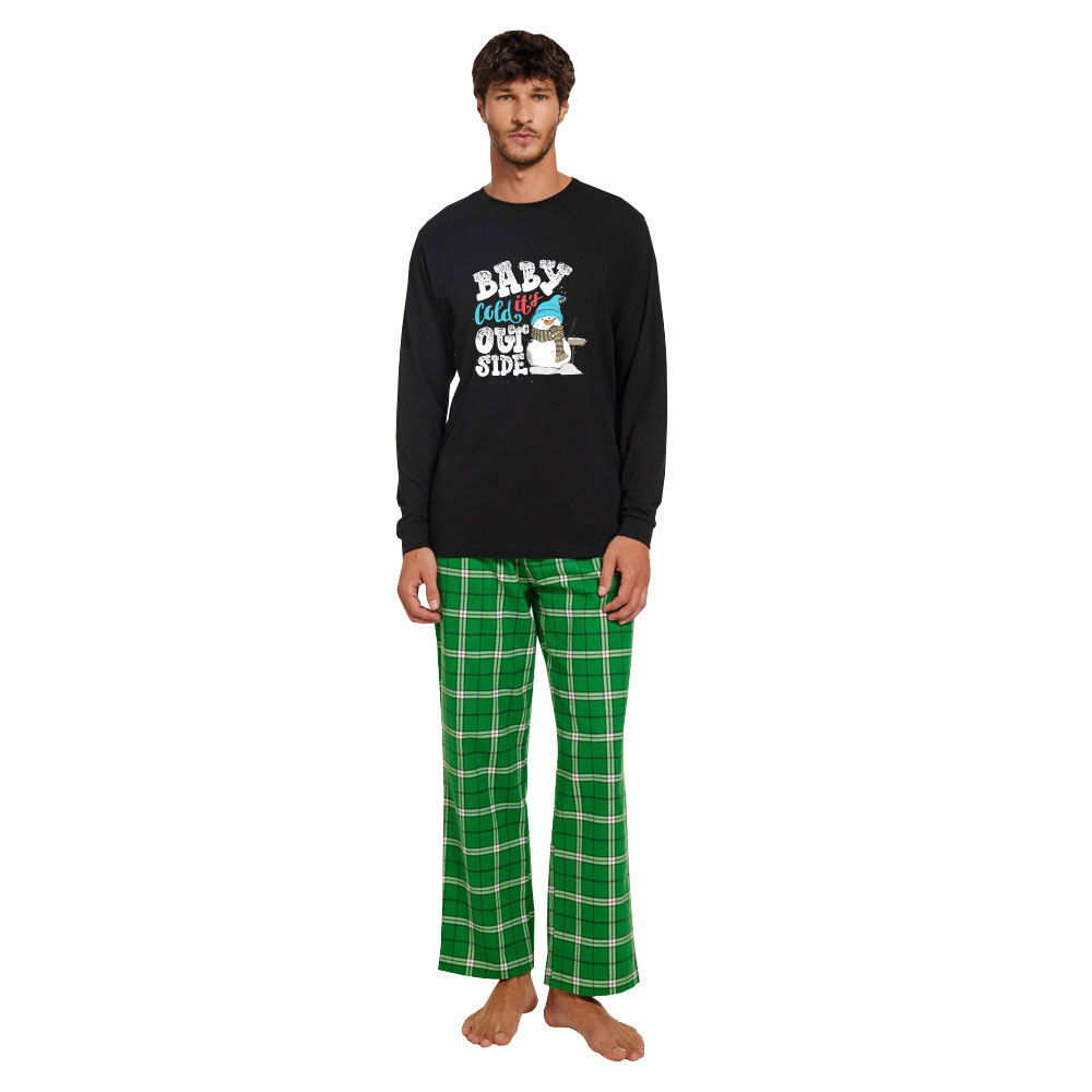 Festive Snowman 100 Percent Cotton Family Pajamas For Xmas Festive Snowman 100 Percent Cotton Family Pajamas For Xmas