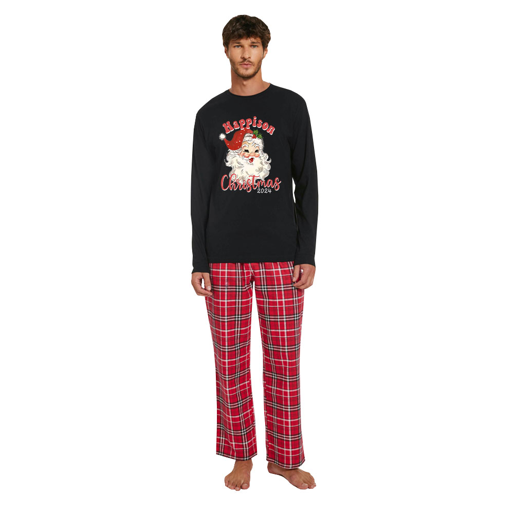 Customized Santa Claus Cotton Xmas Pjs For Family 2024 Customized Santa Claus Cotton Xmas Pjs For Family 2024