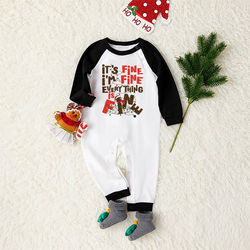 It's Fine Funny Christmas Pajamas For Family And Pets It's Fine Funny Christmas Pajamas For Family And Pets