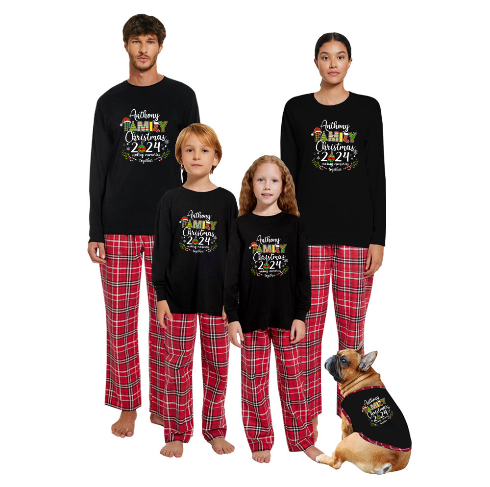 Personalized Matching Xmas Pajamas With Dog Cotton 2024