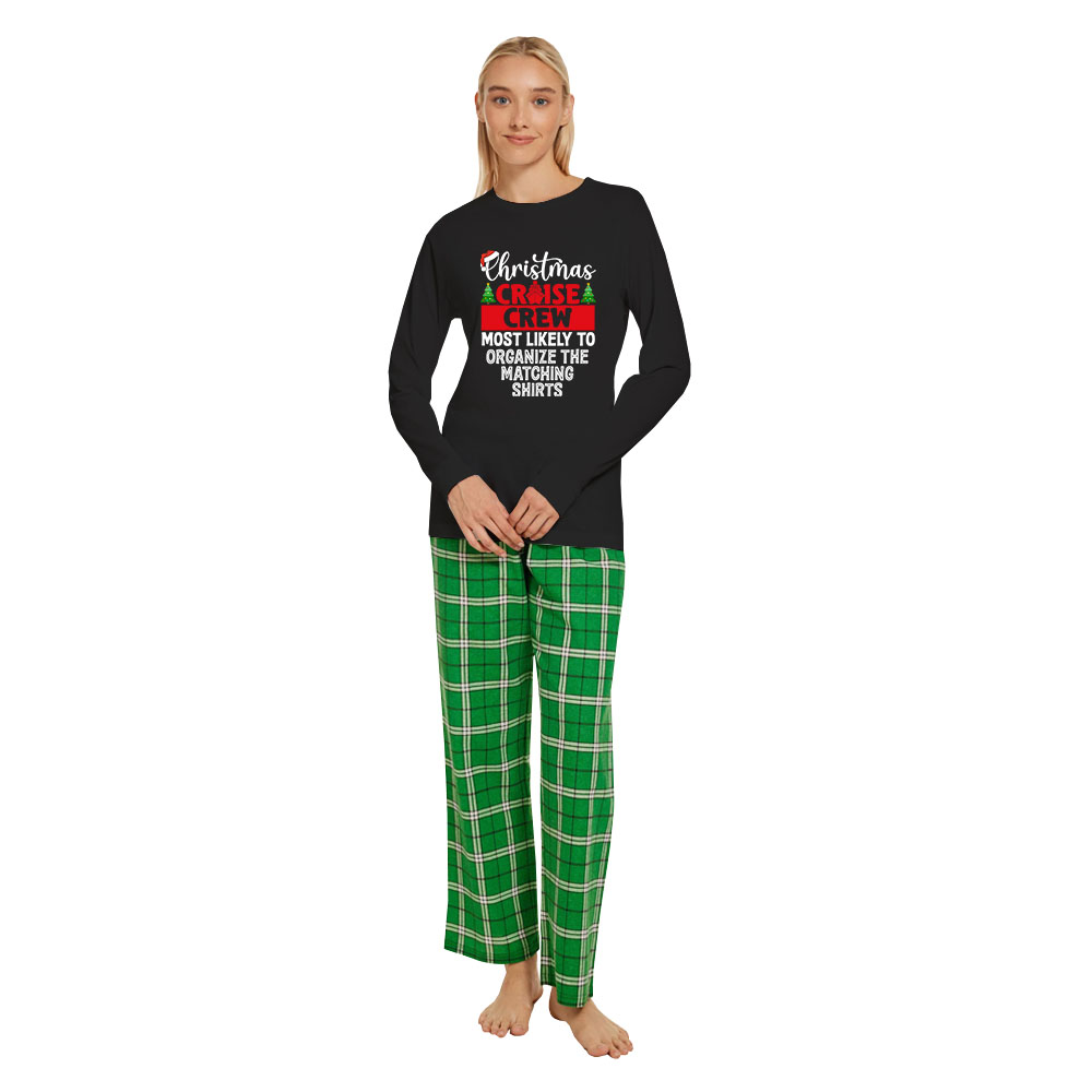 Cruise Crew Matching Flannel Christmas Pajamas Cotton Cruise Crew Matching Flannel Christmas Pajamas Cotton