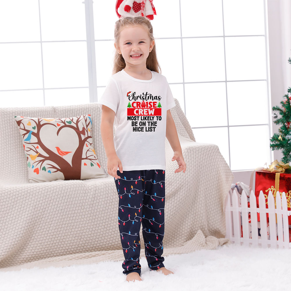 Cruise Family Trip Matching Holiday Pajamas Short Sleeve Cruise Family Trip Matching Holiday Pajamas Short Sleeve