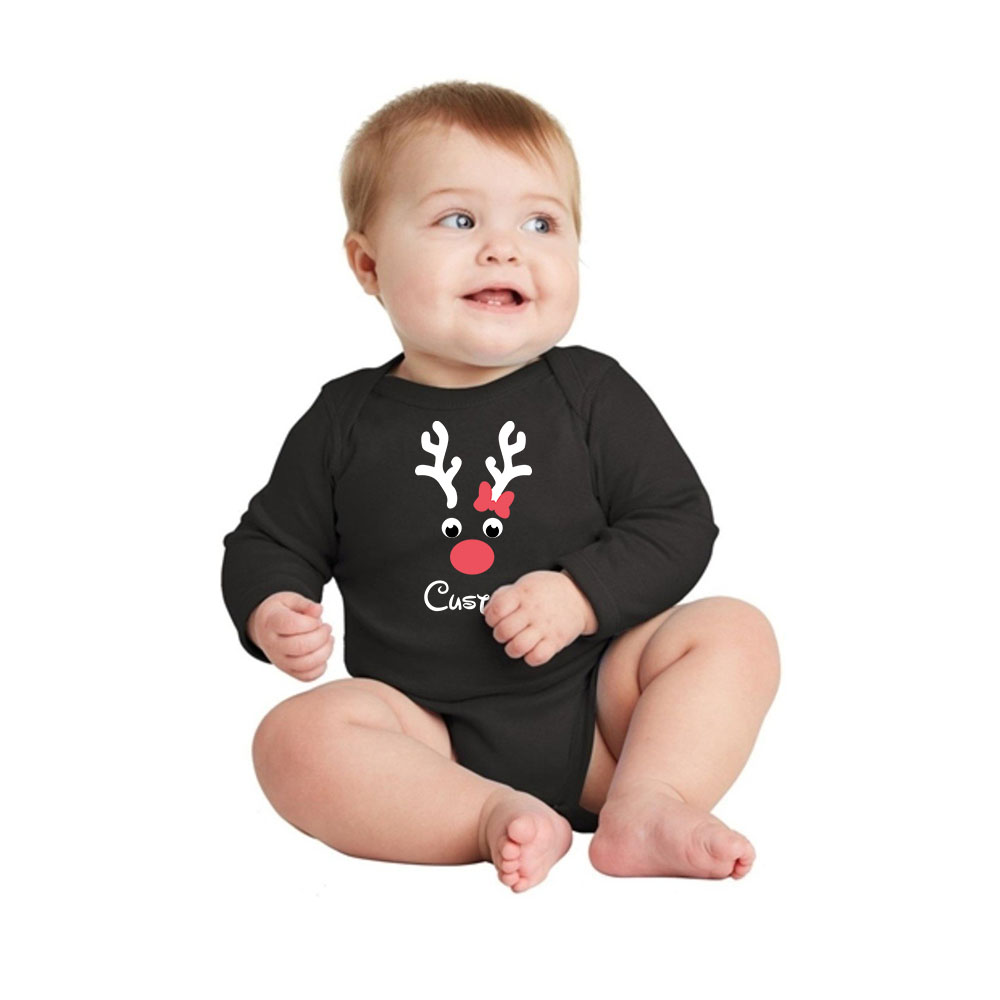 Reindeer Family Cotton Christmas Pajamas With Name Reindeer Family Cotton Christmas Pajamas With Name