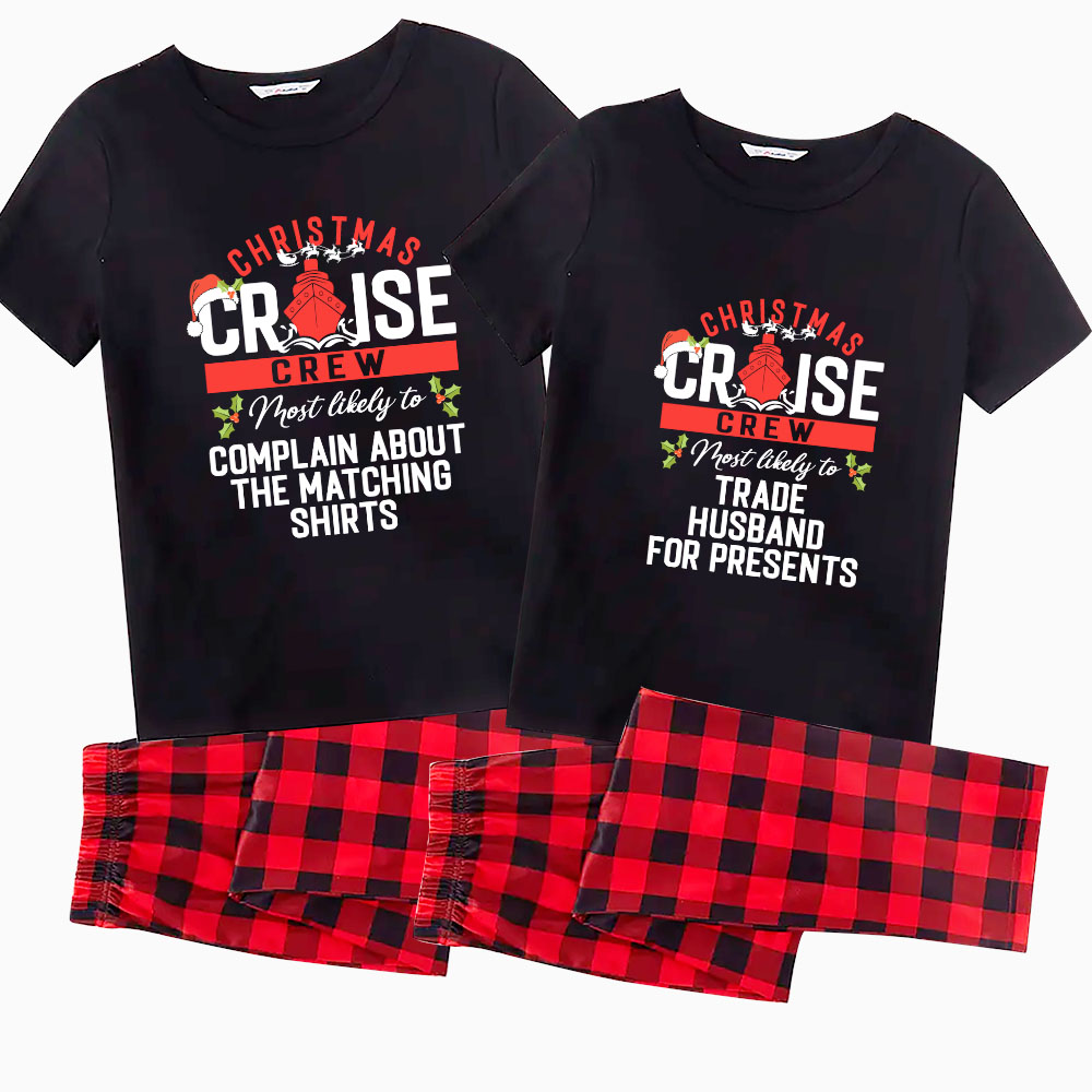 Personalized Cruise Christmas Family Pajamas With Dog Short Sleeves Personalized Cruise Christmas Family Pajamas With Dog Short Sleeves