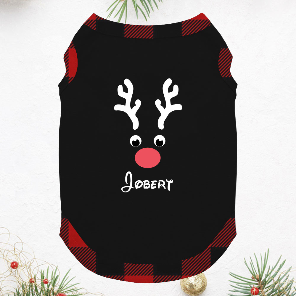 Personalized Reindeer Matching Christmas Pajamas For Humans And Dogs Personalized Reindeer Matching Christmas Pajamas For Humans And Dogs