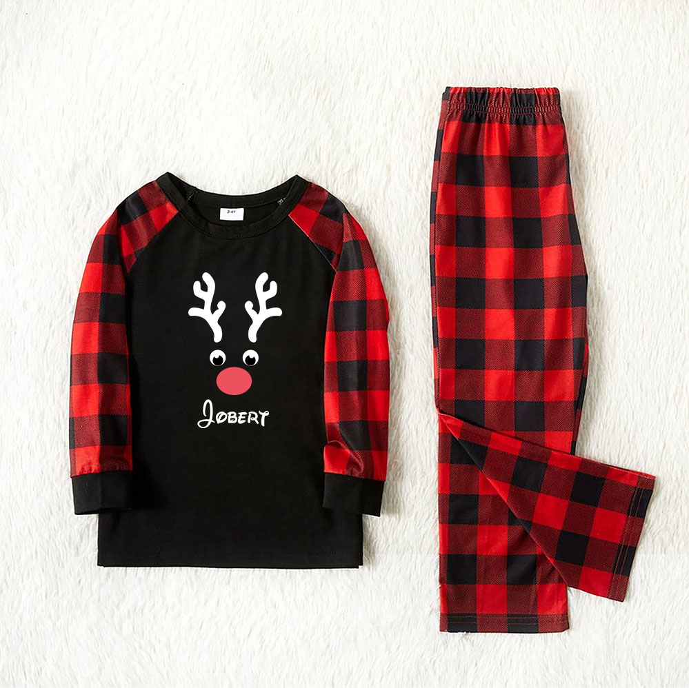 Personalized Reindeer Matching Christmas Pajamas For Humans And Dogs Personalized Reindeer Matching Christmas Pajamas For Humans And Dogs