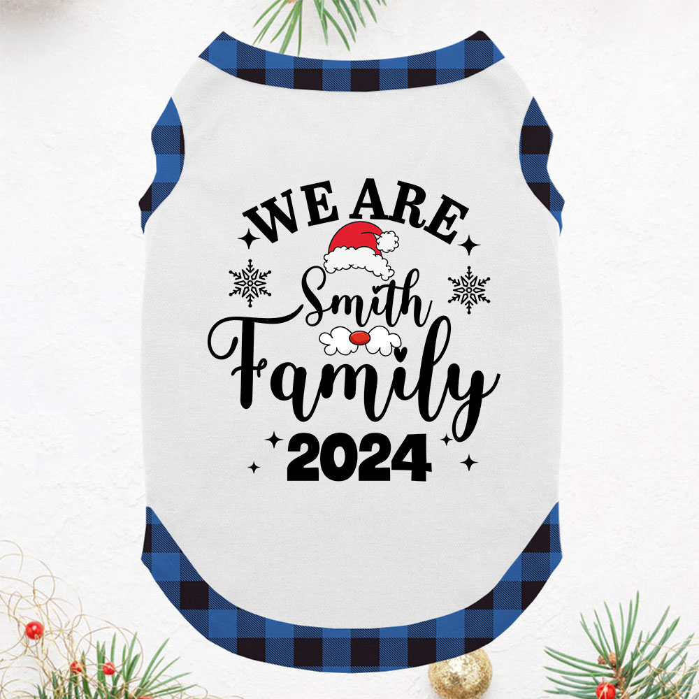 Custom We Are Family Christmas Pajamas Blue 2024