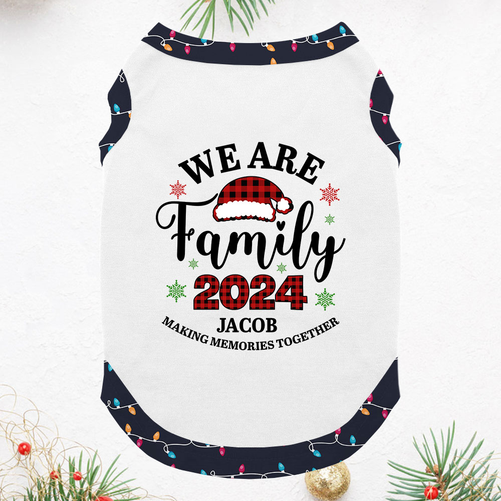 We Are Family 2024 Matching Holiday Jammies Short Sleeve We Are Family 2024 Matching Holiday Jammies Short Sleeve