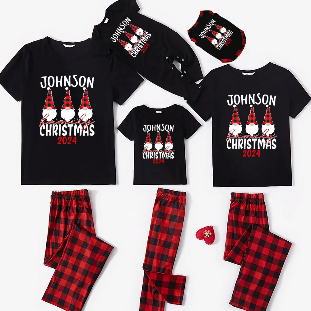 Personalized Gnome Christmas Pajamas For The Whole Family 2024 Personalized Gnome Christmas Pajamas For The Whole Family 2024