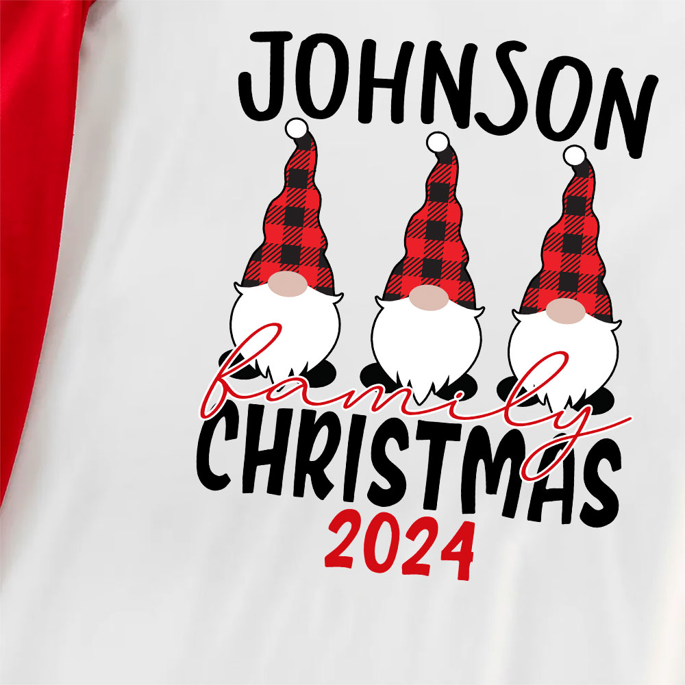 Personalized Gnome Christmas Pajamas With Matching Dog 2024 Personalized Gnome Christmas Pajamas With Matching Dog 2024