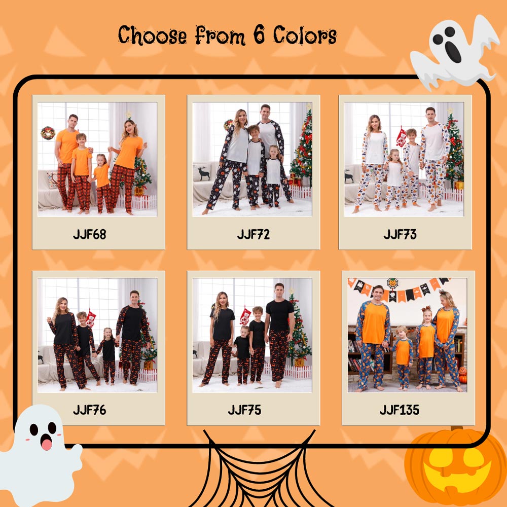 Personalized Matching Halloween Pjs For Family And Dog Personalized Matching Halloween Pjs For Family And Dog