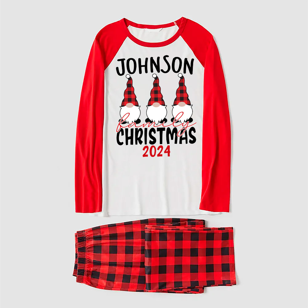 Personalized Gnome Christmas Pajamas With Matching Dog 2024 Personalized Gnome Christmas Pajamas With Matching Dog 2024