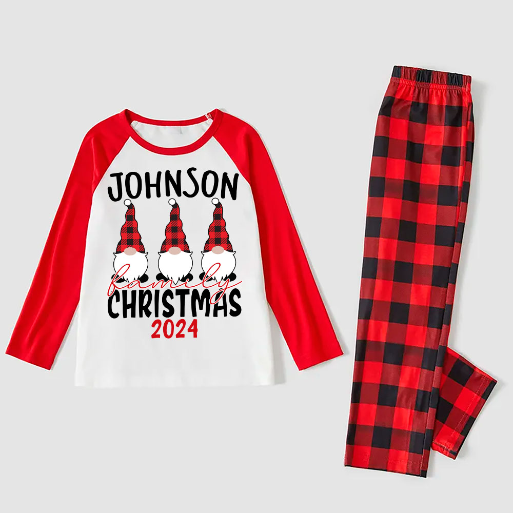 Personalized Gnome Christmas Pajamas With Matching Dog 2024 Personalized Gnome Christmas Pajamas With Matching Dog 2024