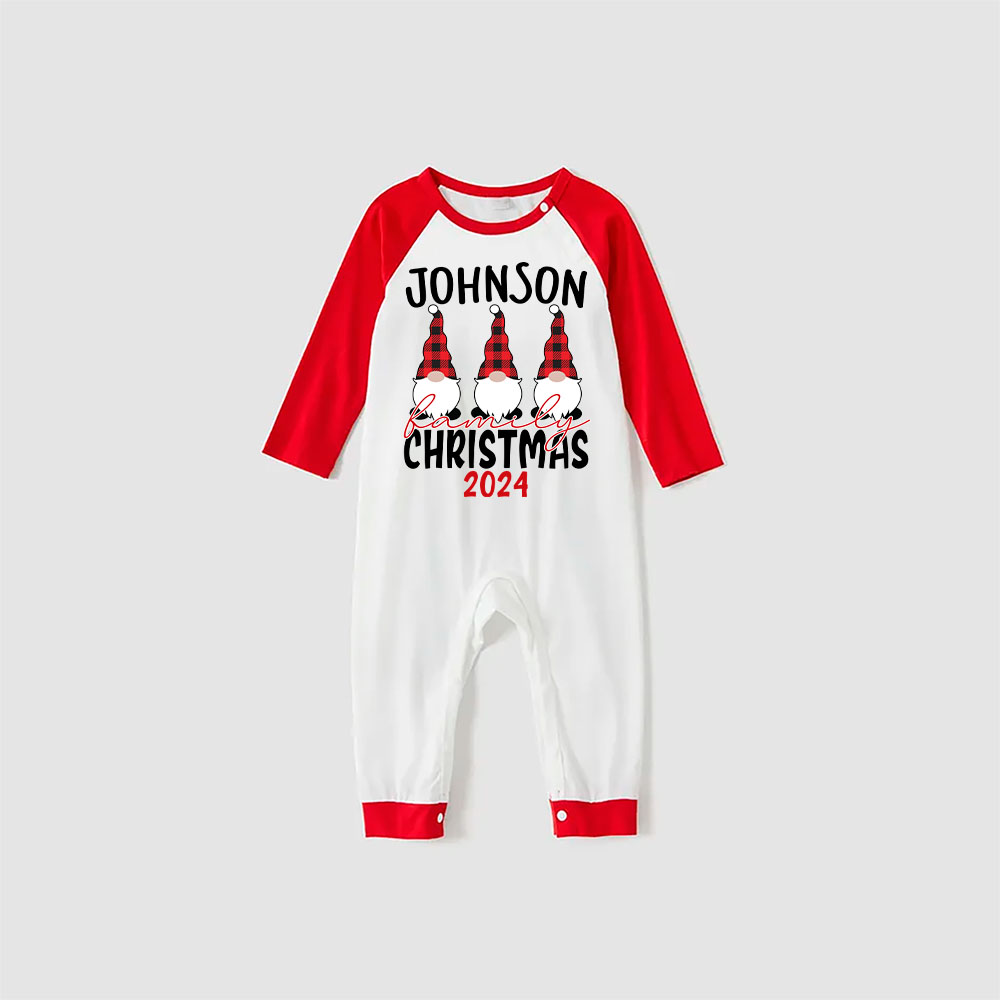 Personalized Gnome Christmas Pajamas With Matching Dog 2024 Personalized Gnome Christmas Pajamas With Matching Dog 2024