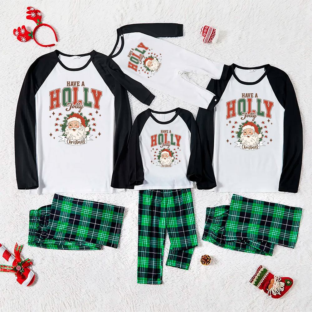 Holly Jolly Santa Claus Matching Pajama Sets Christmas Holly Jolly Santa Claus Matching Pajama Sets Christmas