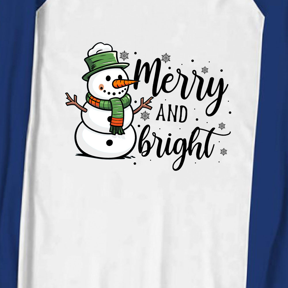 Merry And Bright Snowman Matching Christmas Pajamas Plaid Merry And Bright Snowman Matching Christmas Pajamas Plaid