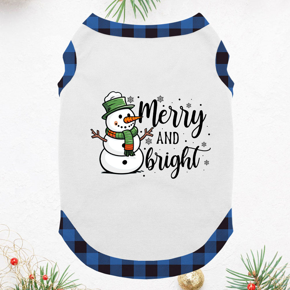 Merry And Bright Snowman Matching Christmas Pajamas Plaid Merry And Bright Snowman Matching Christmas Pajamas Plaid