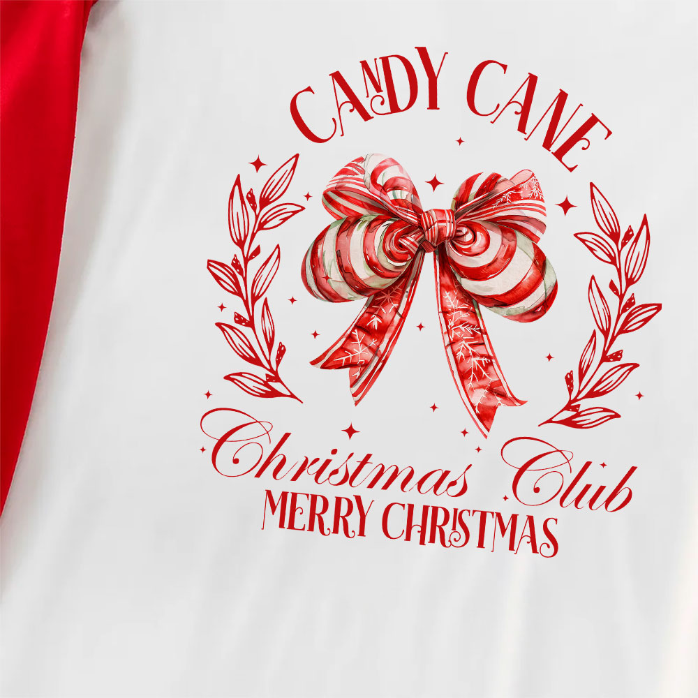 Festive Candy Cane Coordinating Family Christmas Pajamas