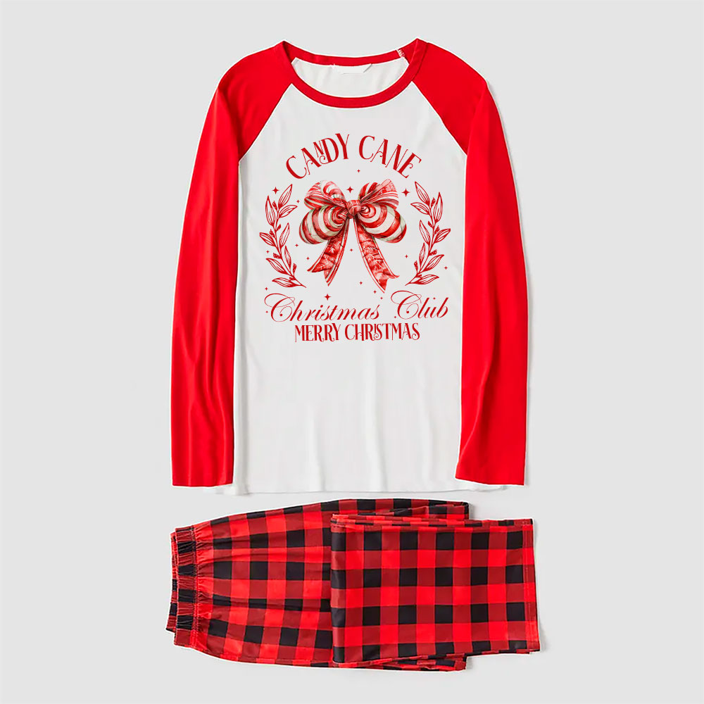 Festive Candy Cane Coordinating Family Christmas Pajamas