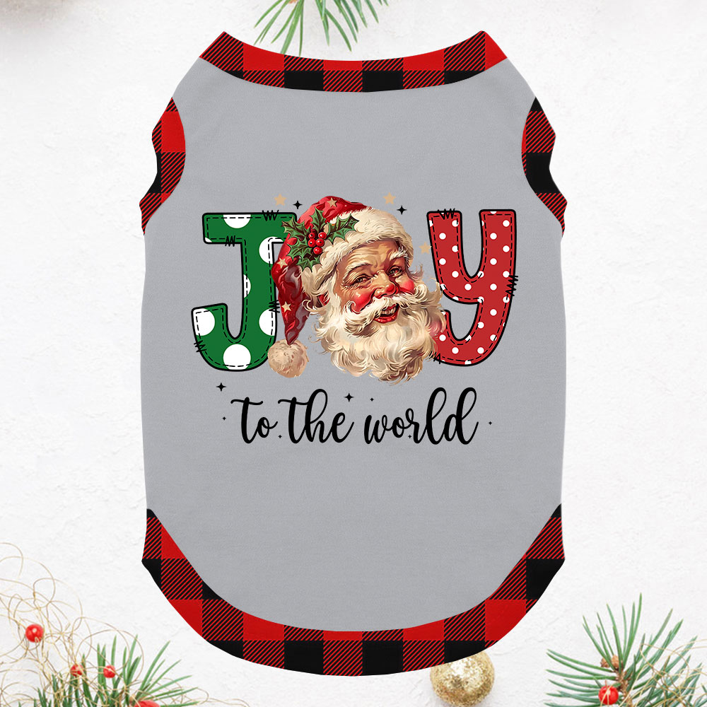 Gray And Red Christmas Pajamas Joy To The World Santa Gray And Red Christmas Pajamas Joy To The World Santa