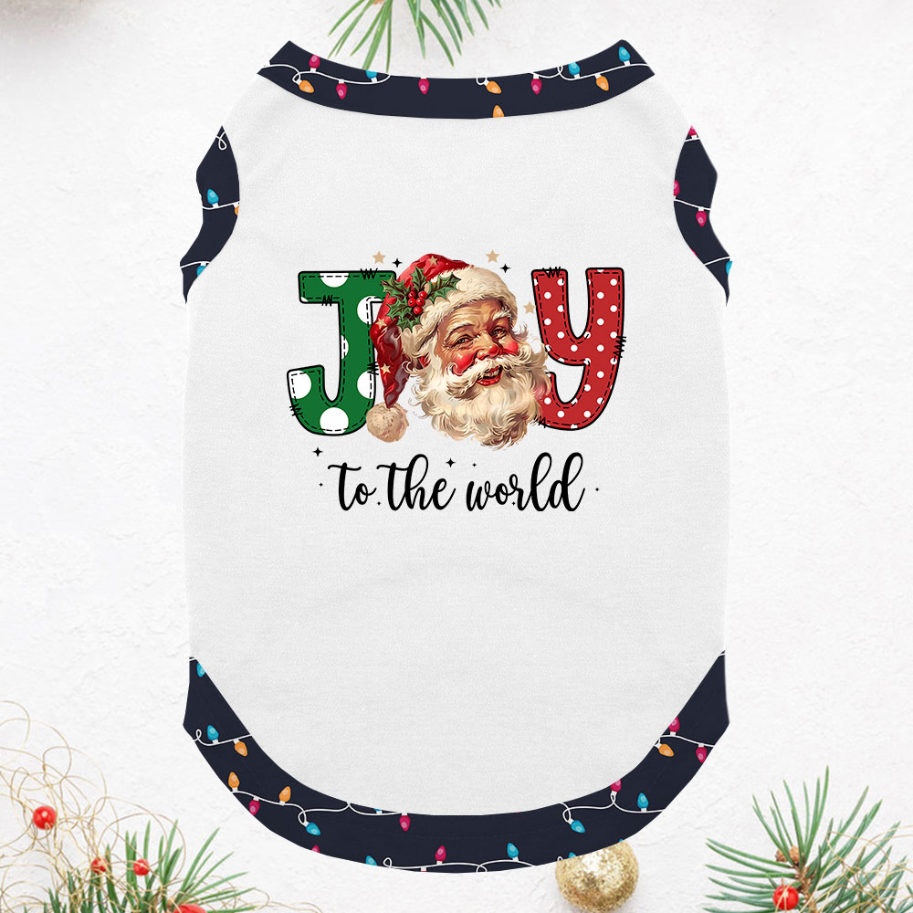 Santa Family Short Sleeve Christmas Pajamas Joy To The World