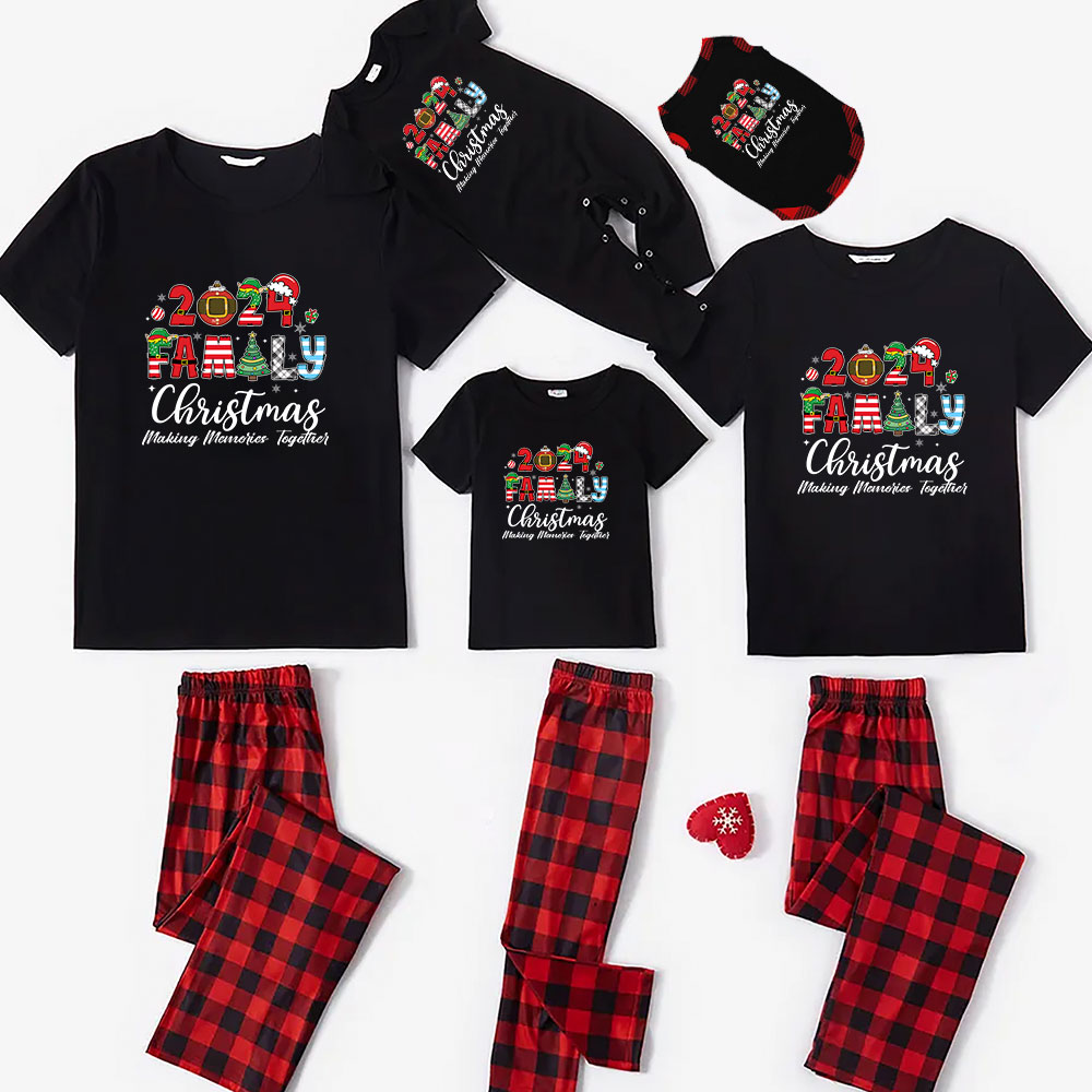 2024 Short Sleeve Christmas Pajamas For Adults And Kids 2024 Short Sleeve Christmas Pajamas For Adults And Kids