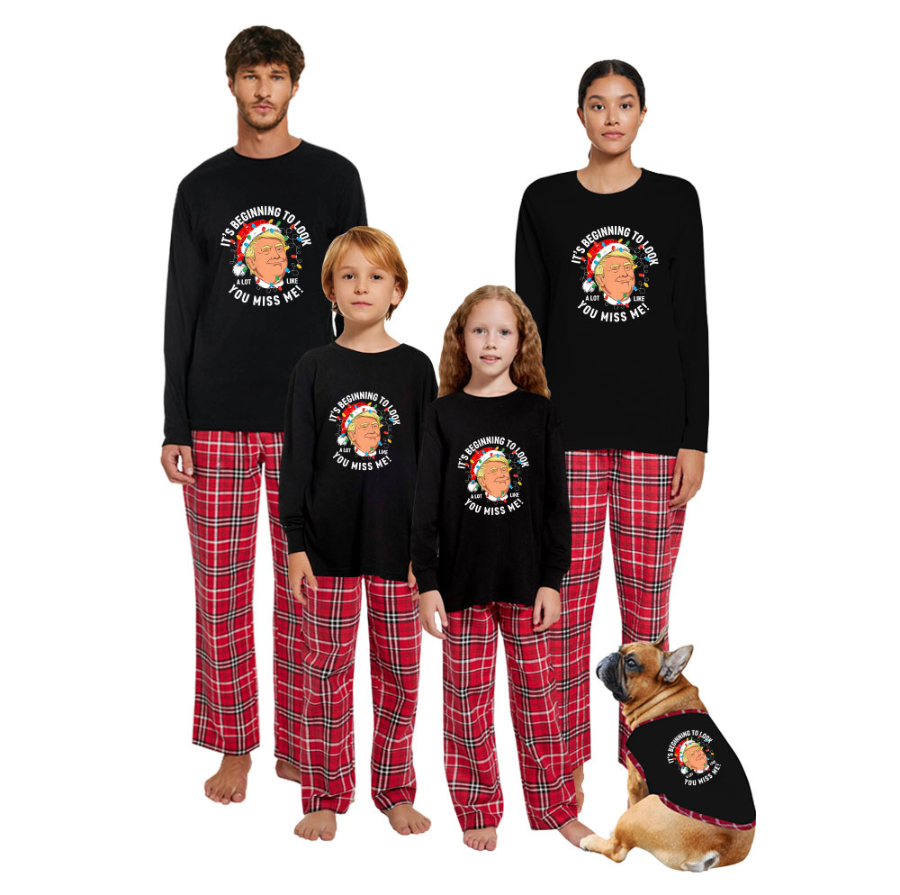 Donald Trump Santa Flannel Christmas Pajamas Family Donald Trump Santa Flannel Christmas Pajamas Family