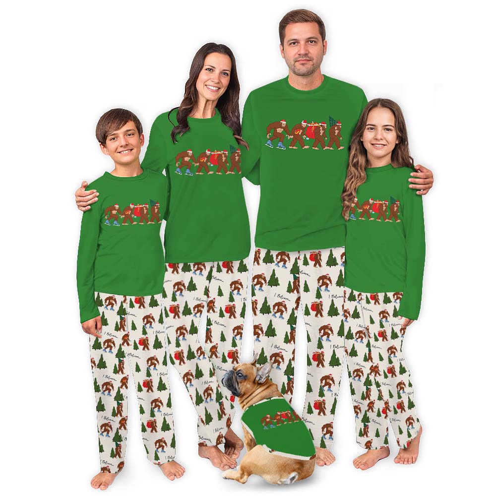 Santa Sasquatch Family Holiday Pajama Sets With Plus Size