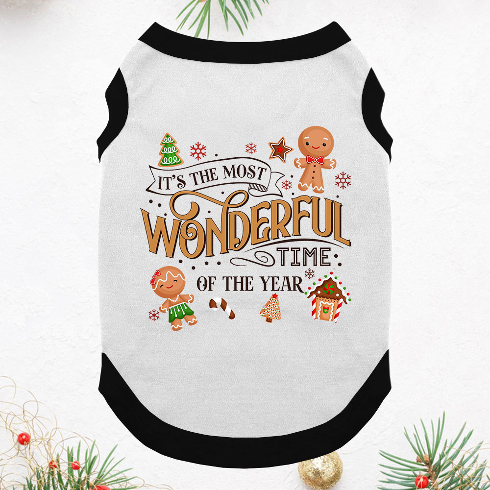 Most Wonderful Time Gingerbread Black And White Family Pajamas Most Wonderful Time Gingerbread Black And White Family Pajamas