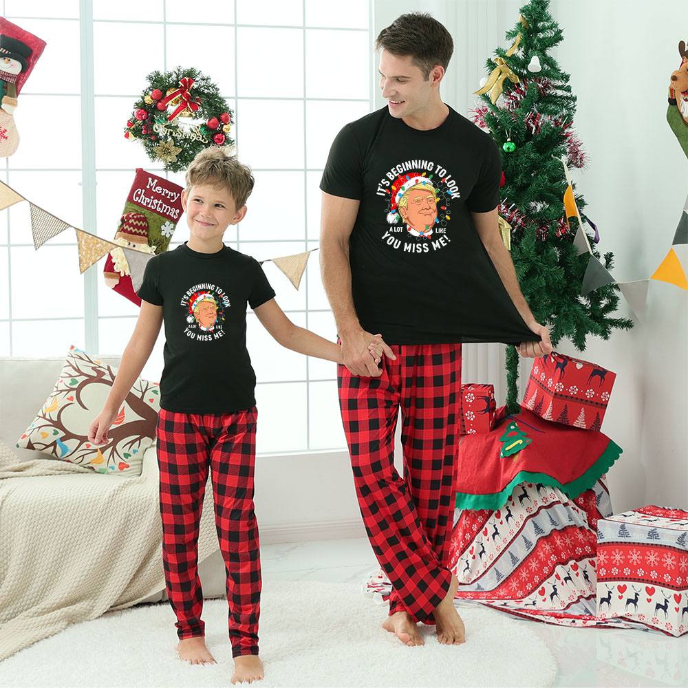 Donald Trump President Matching Christmas Pajamas Short Sleeve Donald Trump President Matching Christmas Pajamas Short Sleeve