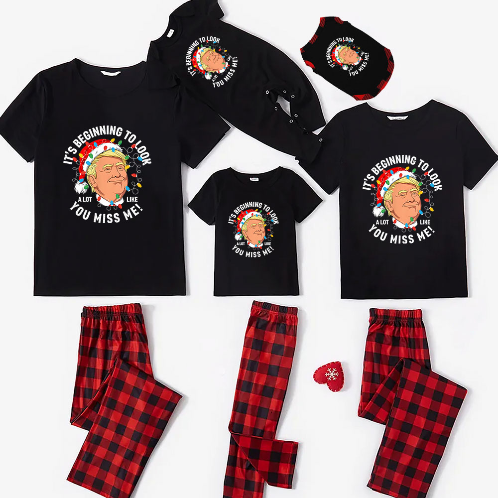 Donald Trump President Matching Christmas Pajamas Short Sleeve Donald Trump President Matching Christmas Pajamas Short Sleeve