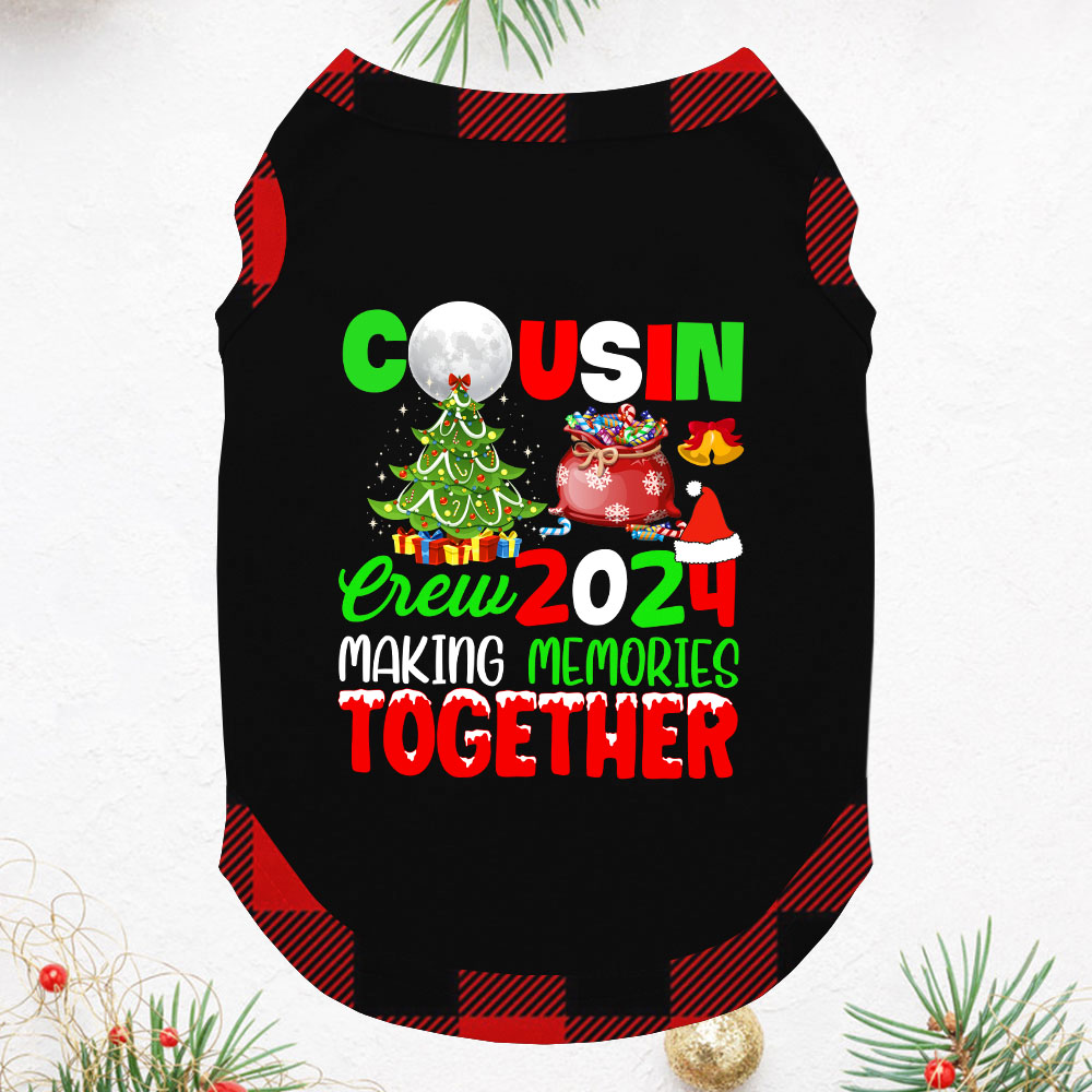 Cousin Crew Sibling Matching Christmas Pjs 2024 Short Sleeve