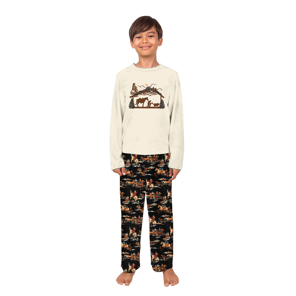 Unique Western Cowboy Style Matching Christmas Jammies