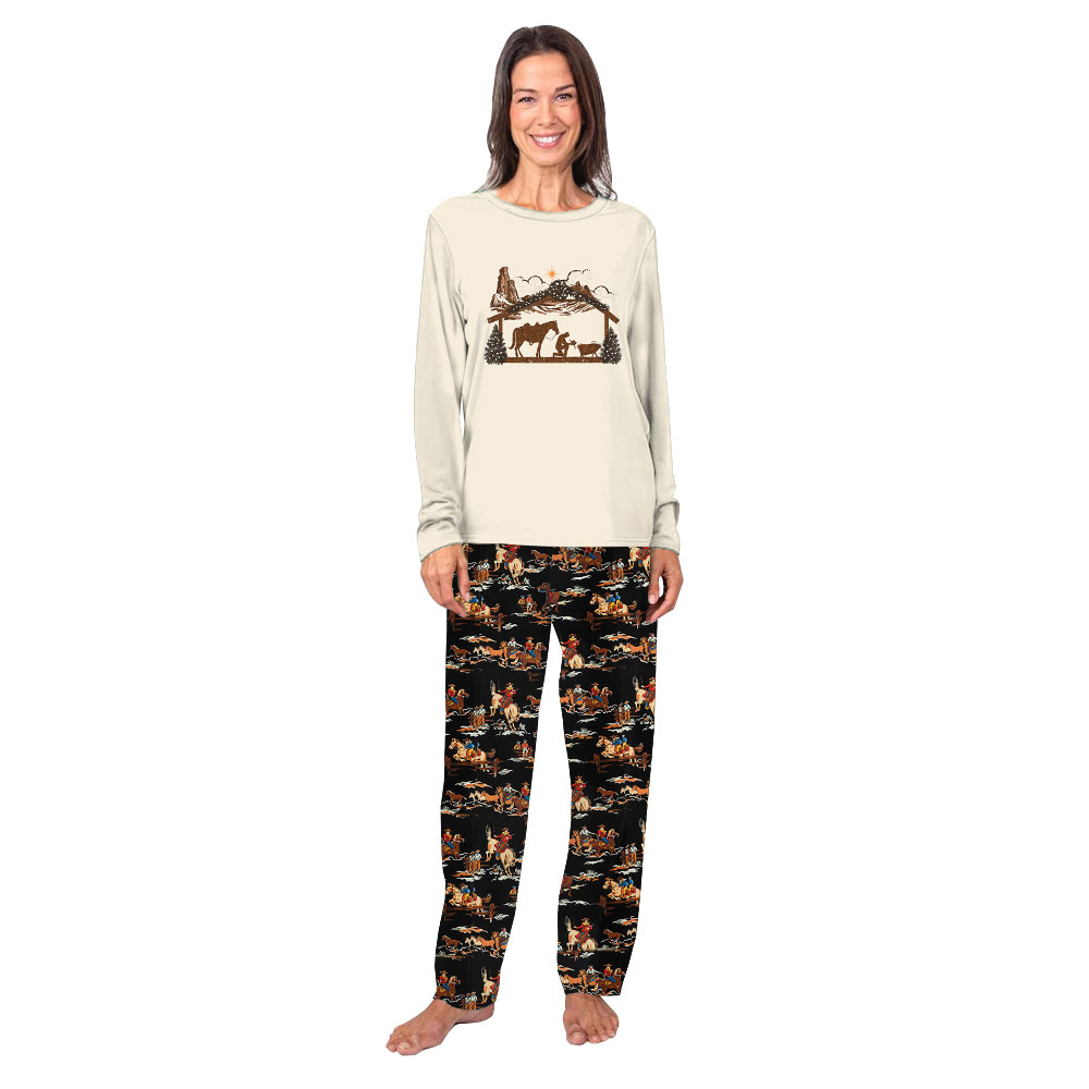 Unique Western Cowboy Style Matching Christmas Jammies