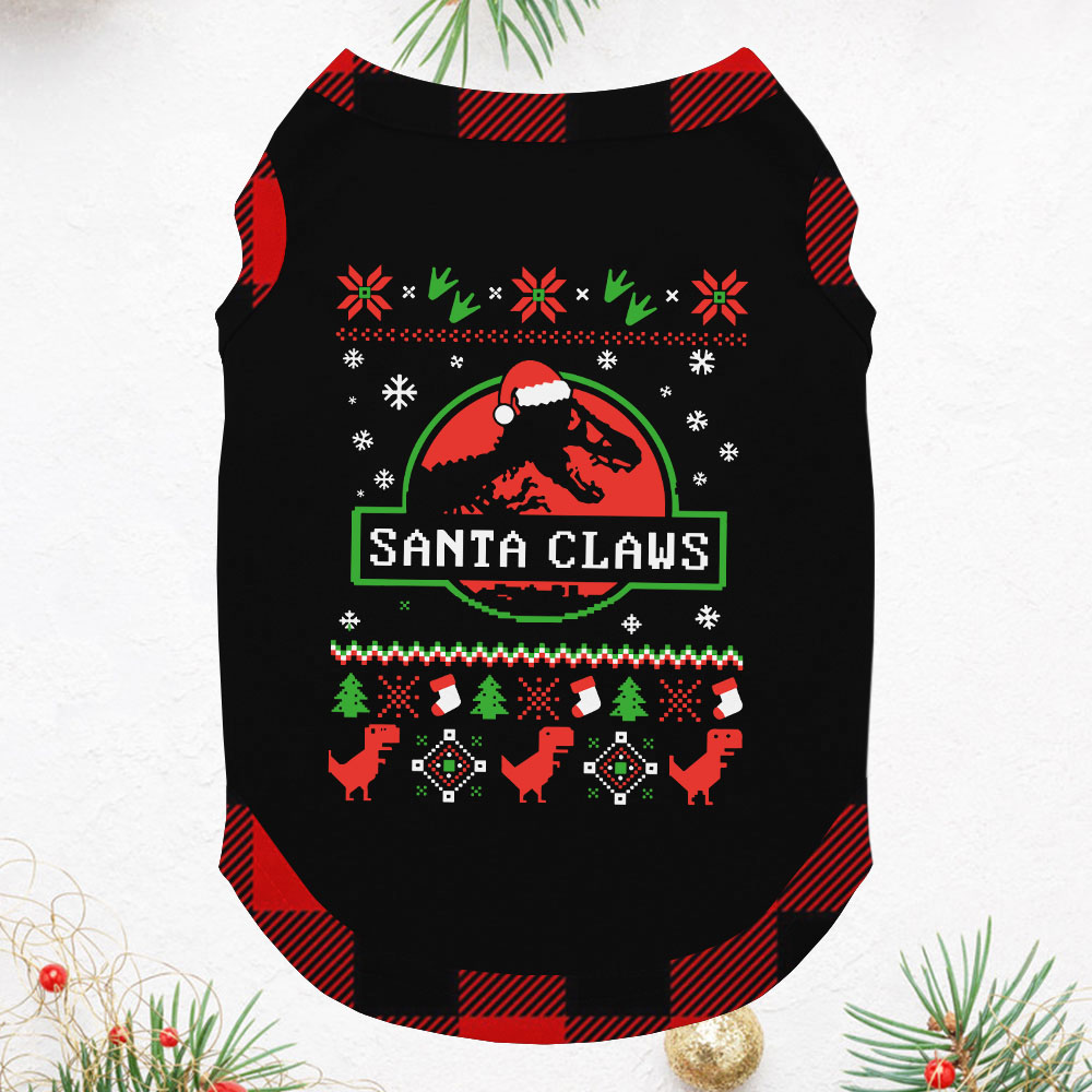 Dinosaur Christmas Pajamas For The Whole Family Short Sleeve Dinosaur Christmas Pajamas For The Whole Family Short Sleeve
