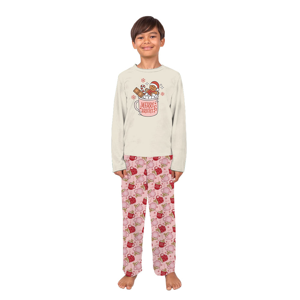Merry Bright Gingerbread Family Holiday Pajama Sets