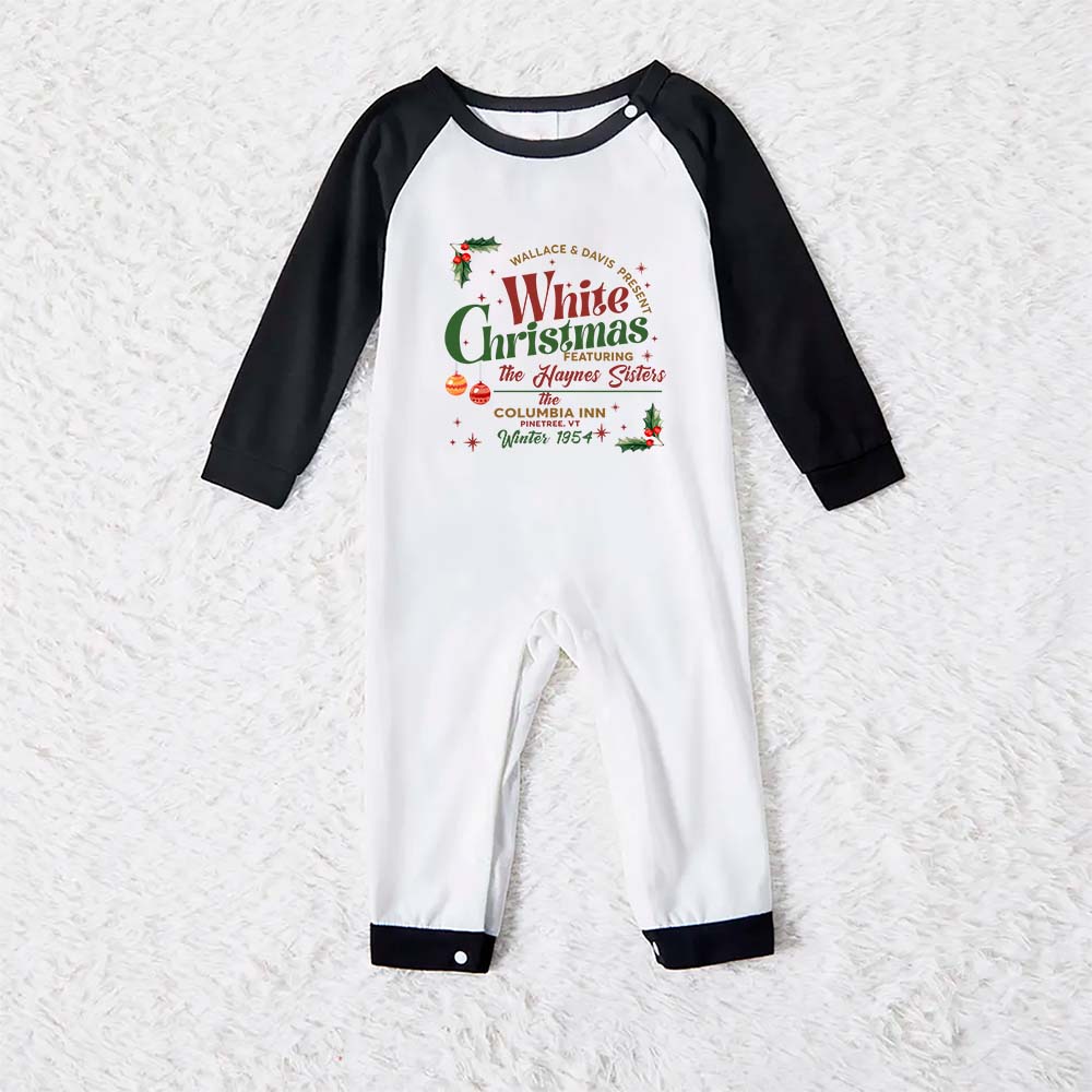 White Christmas Family Matching Pajamas Including Dog Short Sleeve White Christmas Family Matching Pajamas Including Dog Short Sleeve