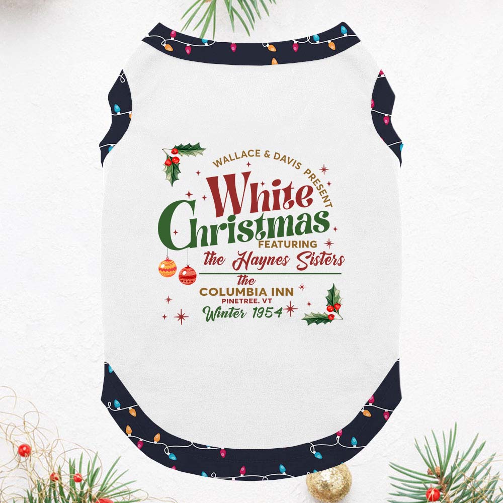 White Christmas Family Matching Pajamas Including Dog Short Sleeve White Christmas Family Matching Pajamas Including Dog Short Sleeve