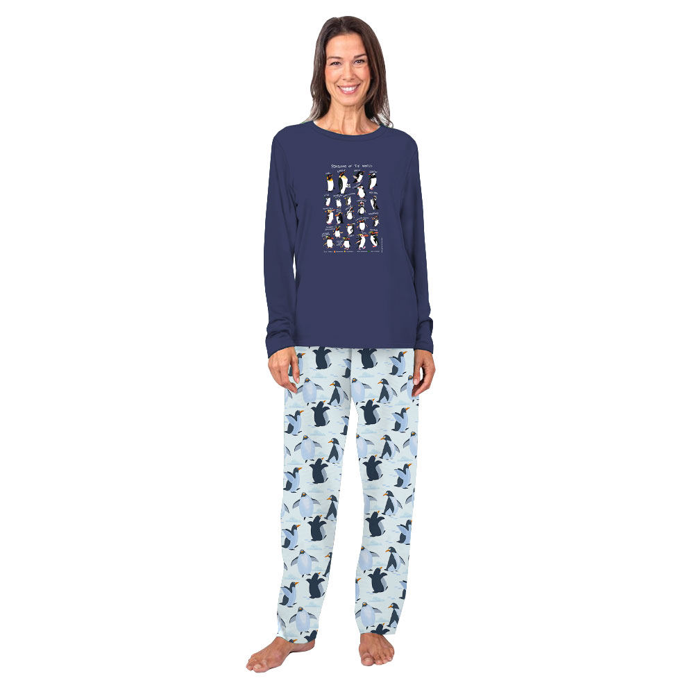 Penguin Matching Family Pajamas Tops And Bottoms Blue Penguin Matching Family Pajamas Tops And Bottoms Blue